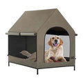 PETSFIT Modern Dog House 36 Inch Portable Large Dog House Featuring Elevated Dog Bed