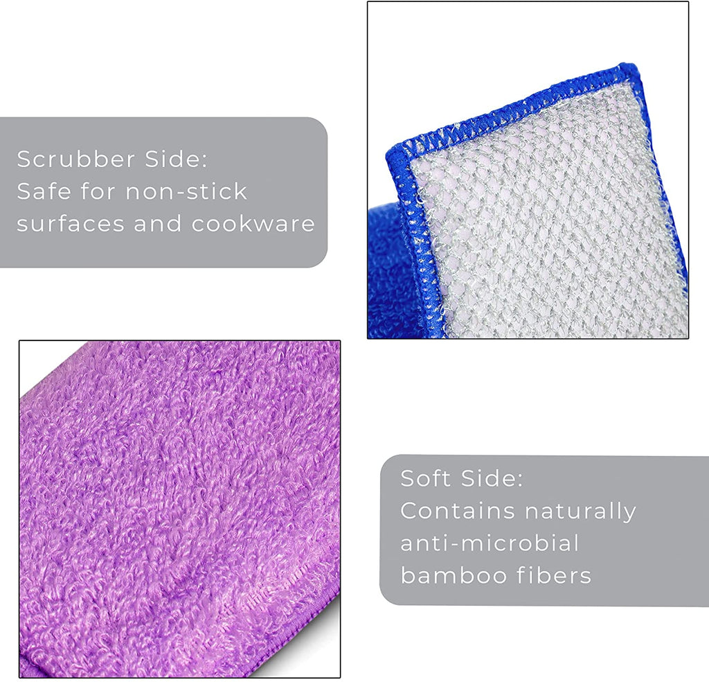 Bamboo Scrub Sponge – Non-Scratch