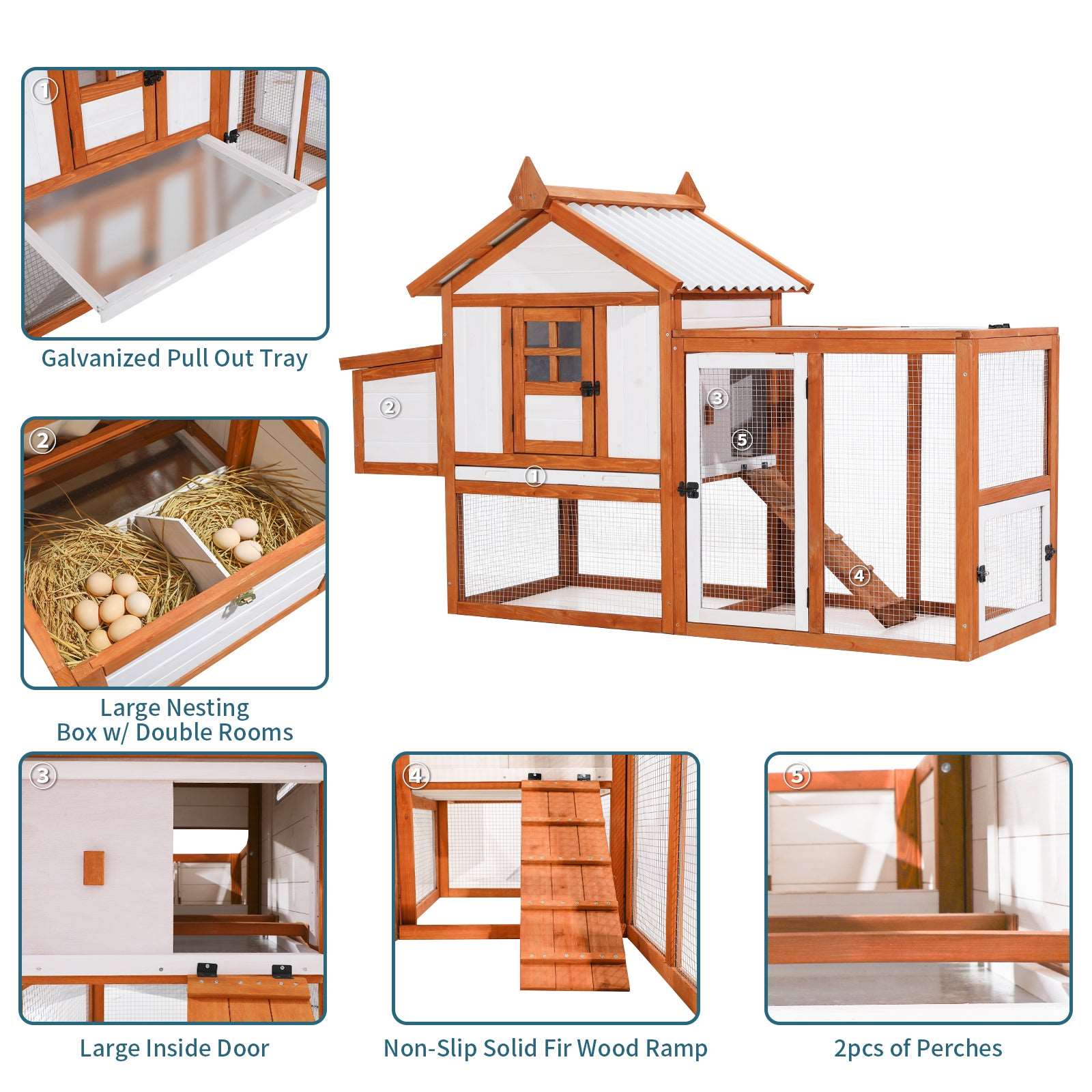 PETSFIT Outdoor Wooden Dog House