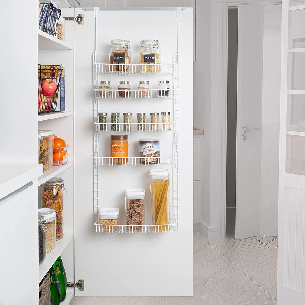 Over-The-Door Metal Wire Pantry Organizer Rack