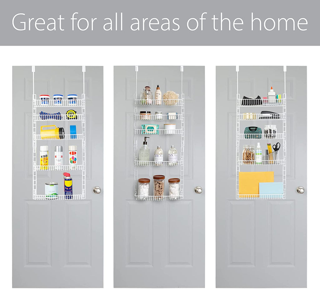 Over-The-Door Metal Wire Pantry Organizer Rack