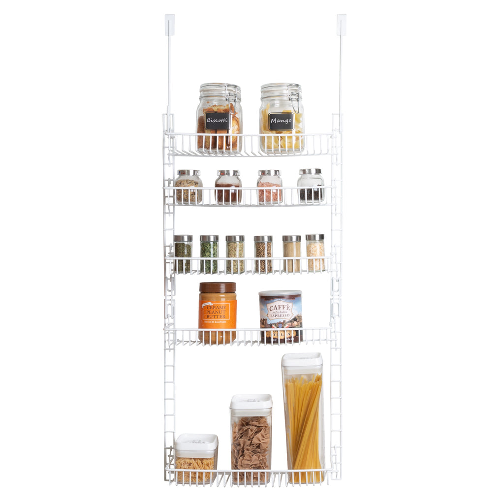 Over-The-Door Metal Wire Pantry Organizer Rack