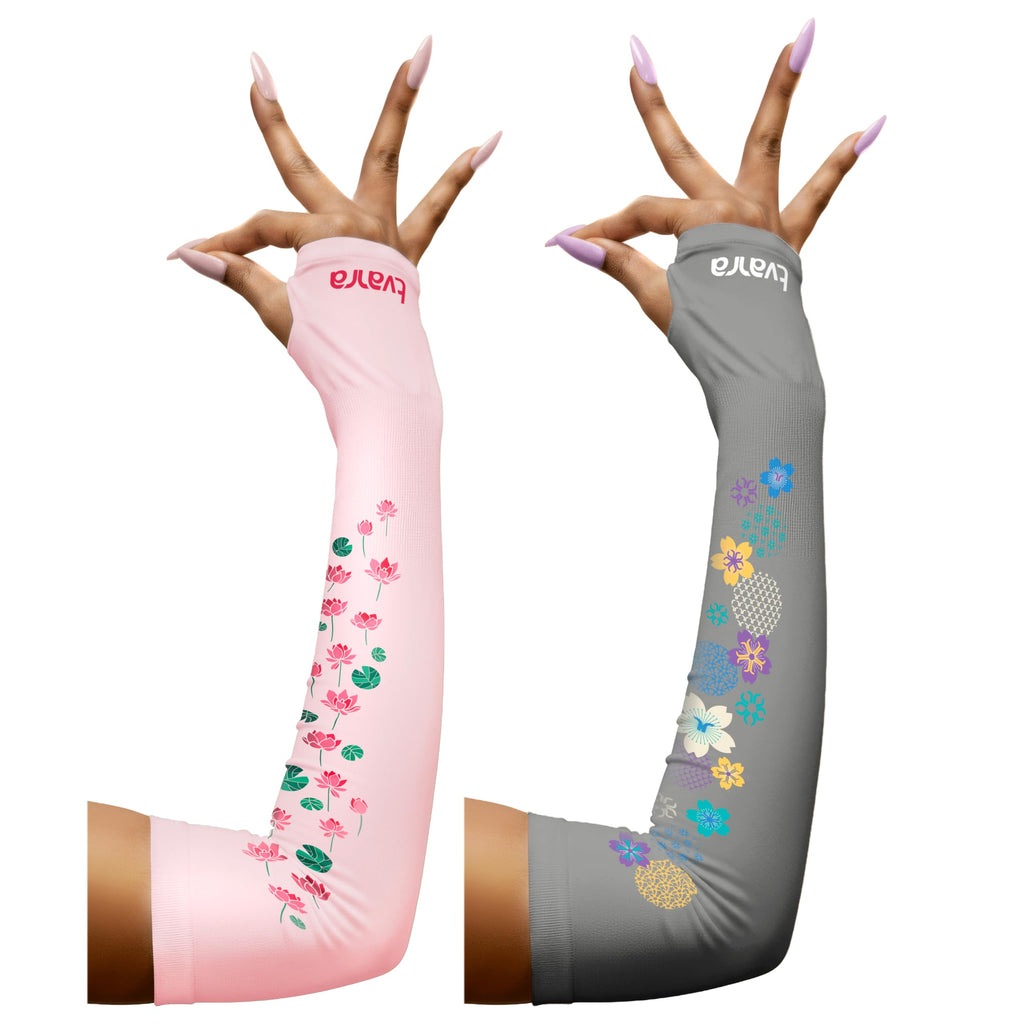 Pack of 2 Sleeves: Padmaa - Baby Pink & Uditaa - Grey