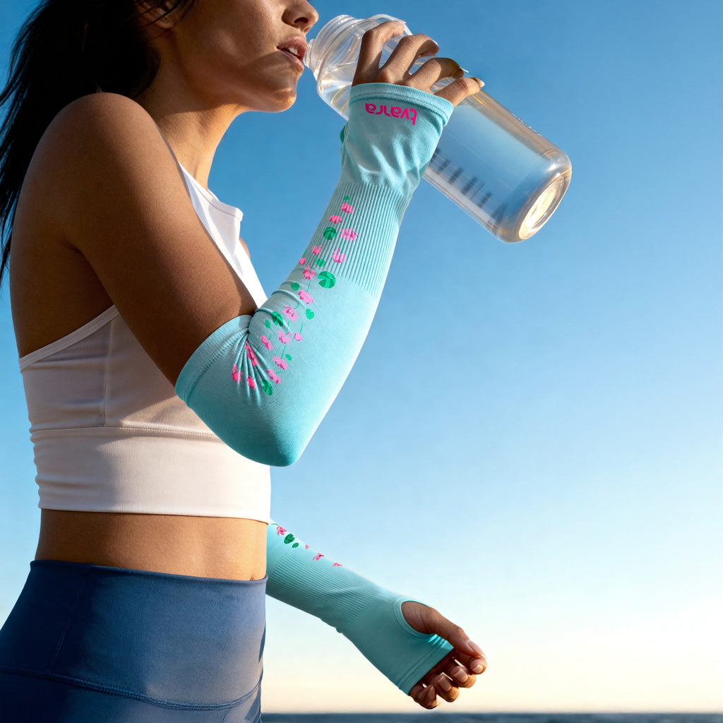 Padmaa Arm Sleeves for Women - Mint Green