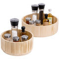 Paulownia Wood Turntable Organizer, Set of 2