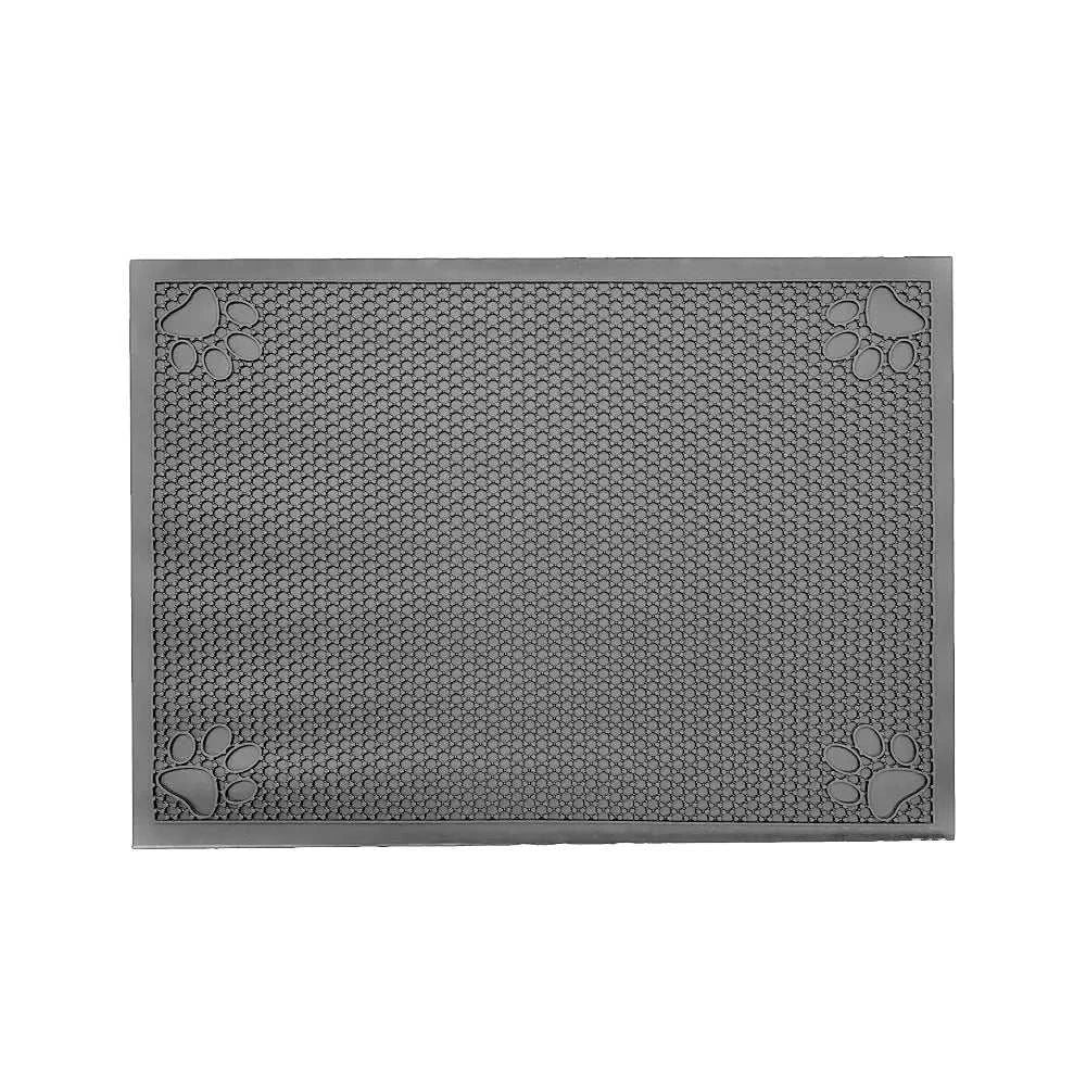 Pet Feeding Cat Litter Catcher Non-Slip Mat Waterproof Large 23"L x 36"W Slate Grey