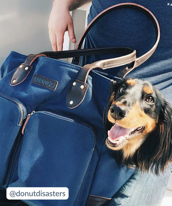 DjangoTote™ Waxed Canvas Dog Carrier Bag and Pet Travel Tote