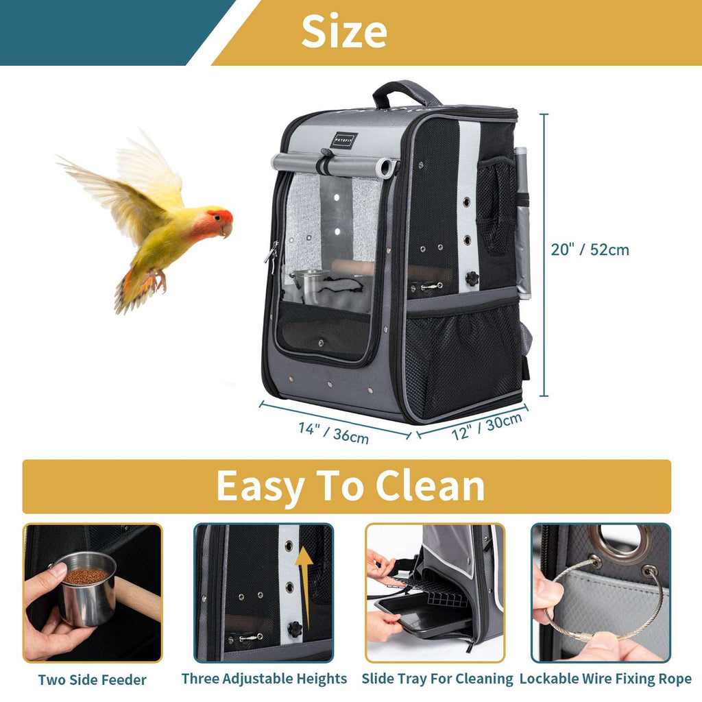 PETSFIT Bird Carrier Backpack