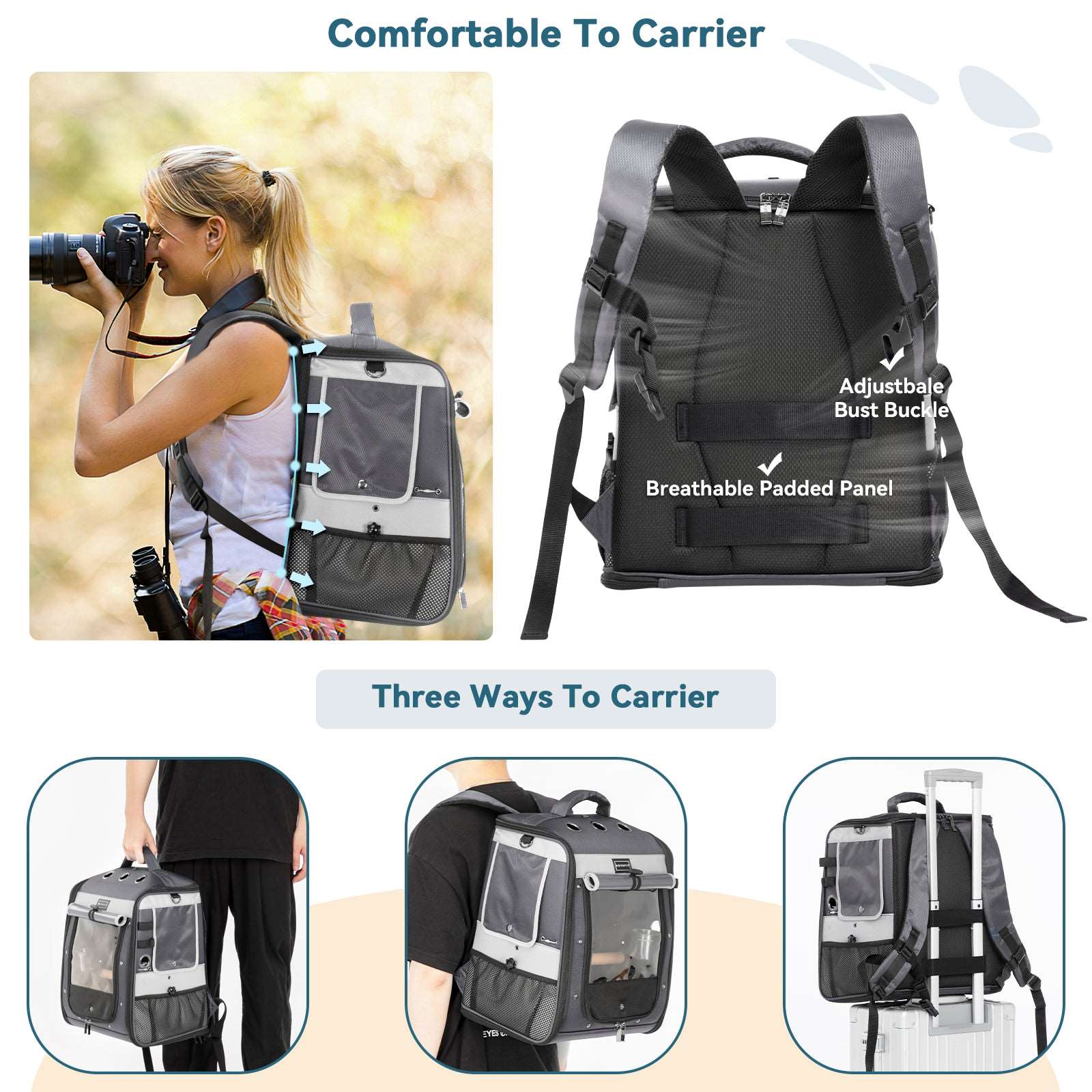PETSFIT Bird Carrier Backpack