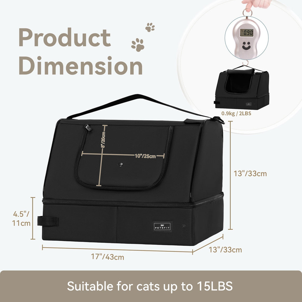 PETSFIT Upgrade Portable Travel Cat Litter Box