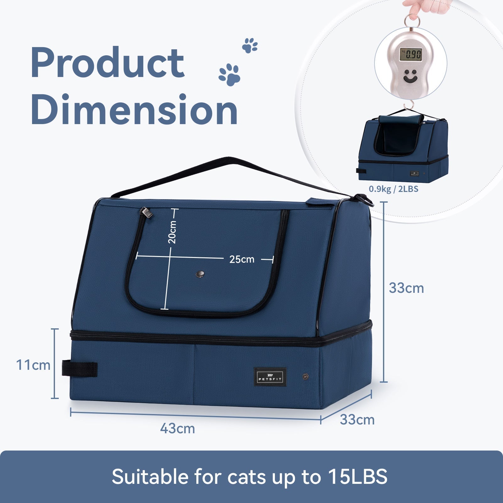 PETSFIT Upgrade Portable Travel Cat Litter Box