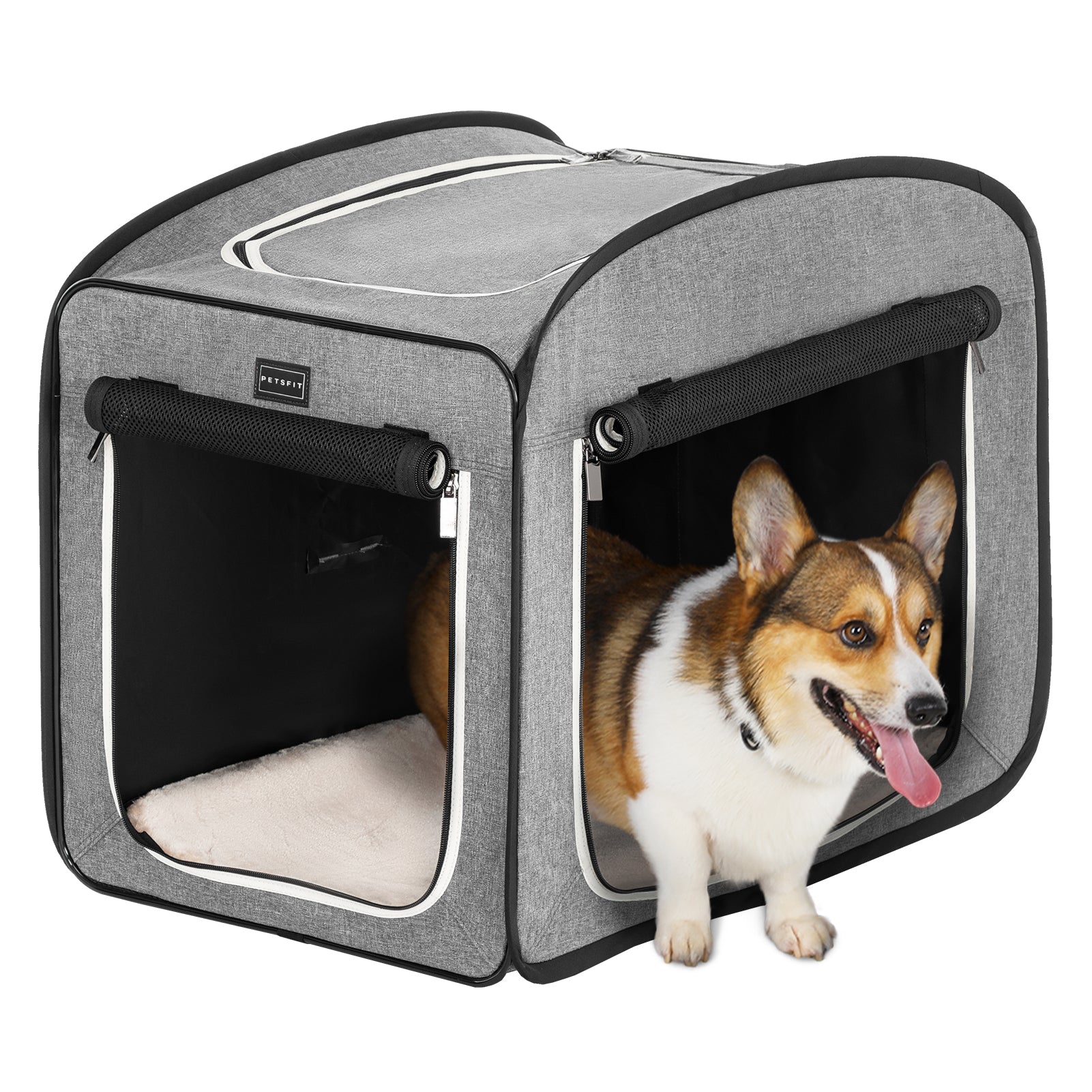PETSFIT Travel Dog Crate Collapsible Dog Kennel Collapsible