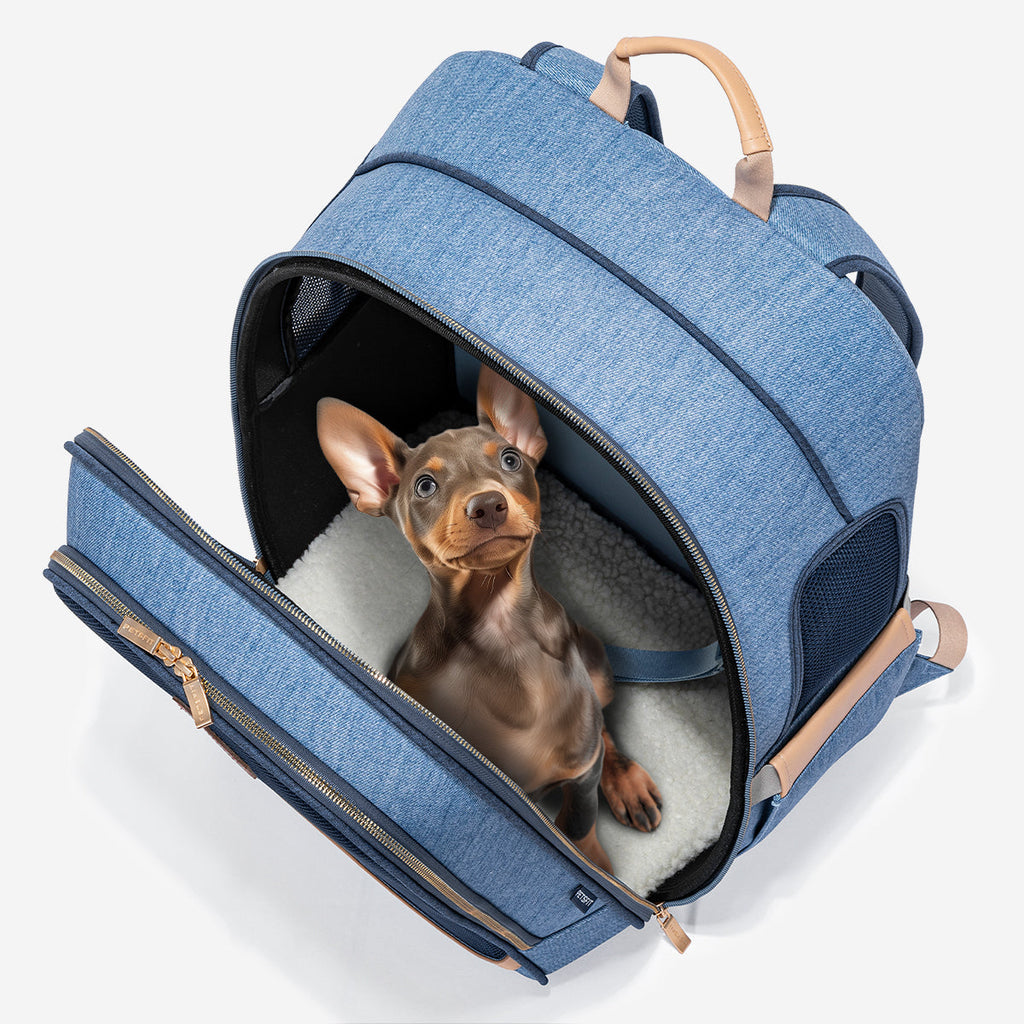 PETSFIT Vira Blazer Pet Denim Blue Backpack