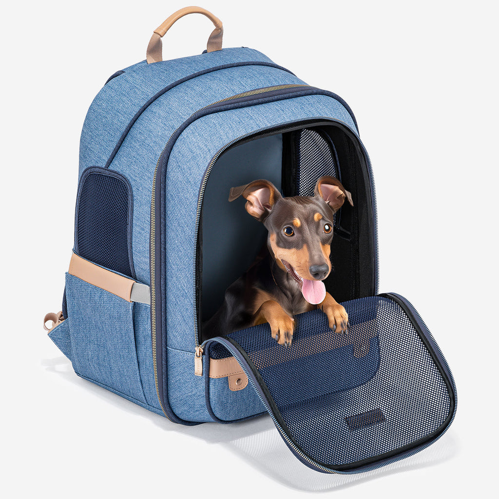 PETSFIT Vira Blazer Pet Denim Blue Backpack