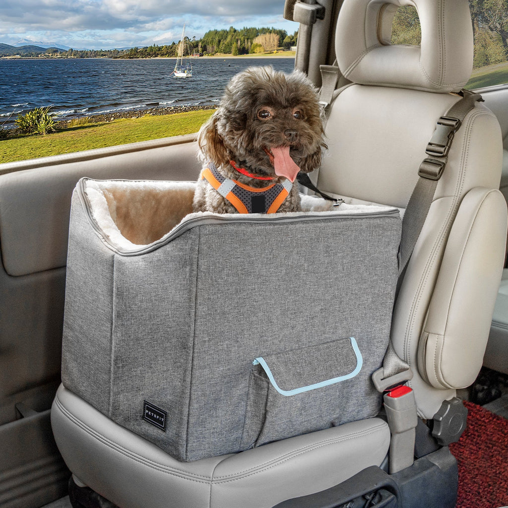 PETSFIT Dog Booster Car Seat For Pet Travel with Safety Belt