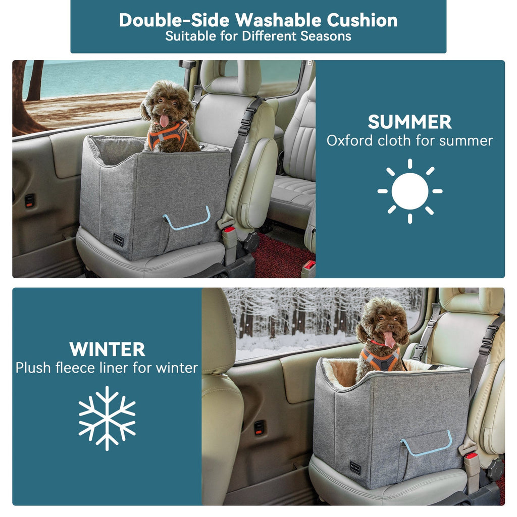 PETSFIT Dog Booster Car Seat For Pet Travel with Safety Belt