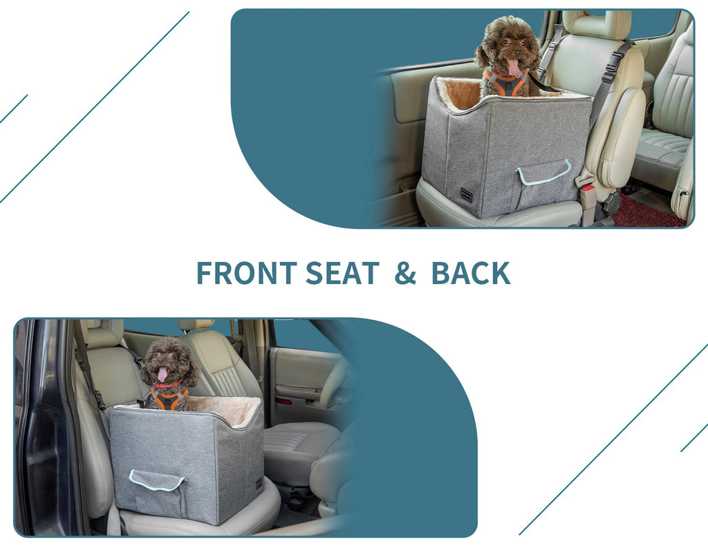 PETSFIT Dog Booster Car Seat For Pet Travel with Safety Belt