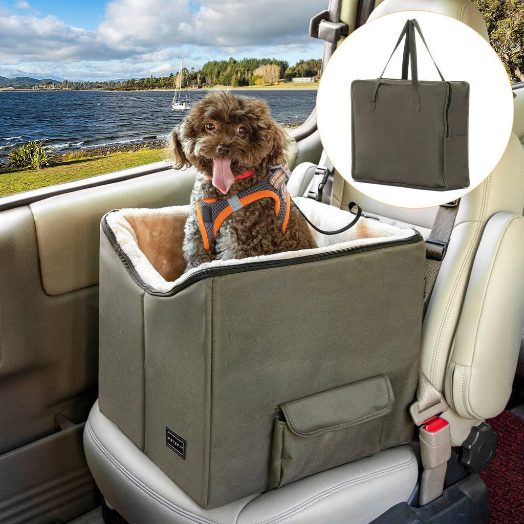 PETSFIT Dog Booster Car Seat For Pet Travel with Safety Belt