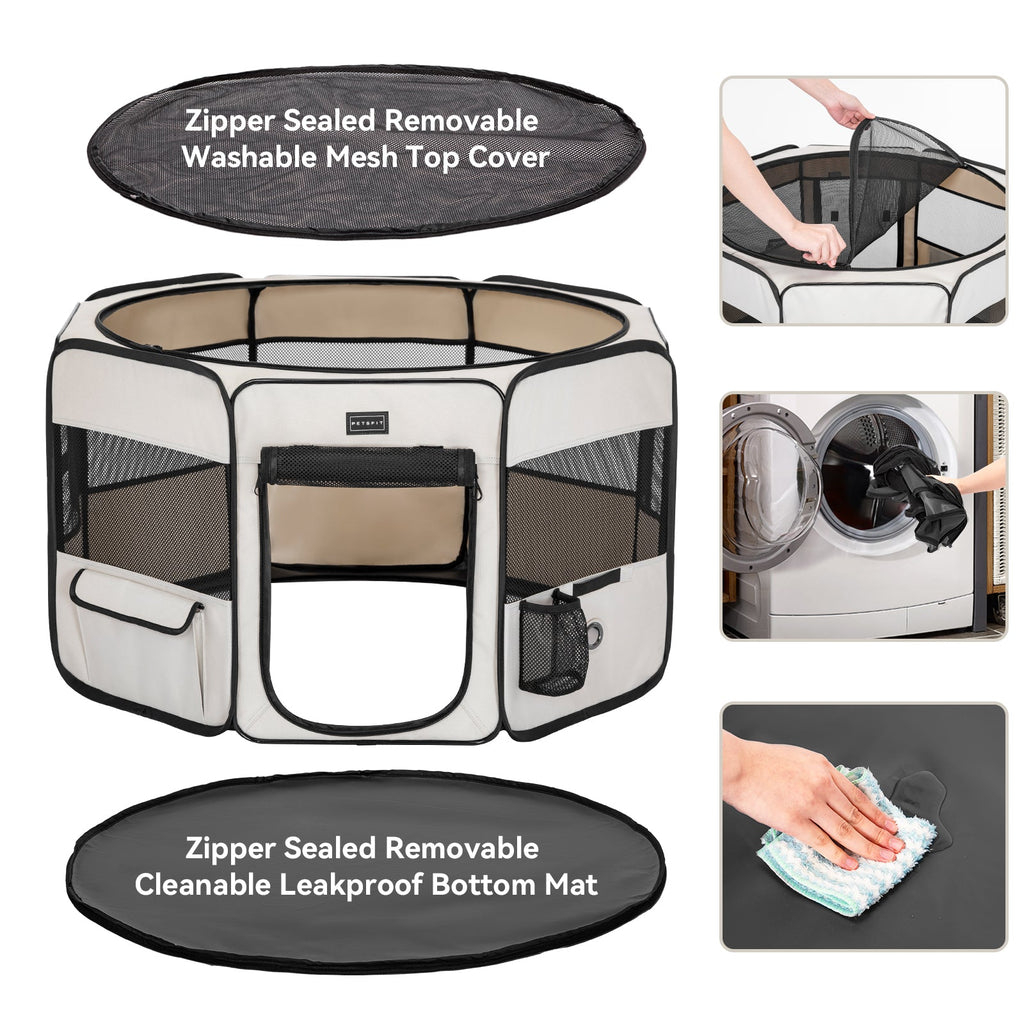 PETSFIT Dog Playpen for Small Medium Dogs