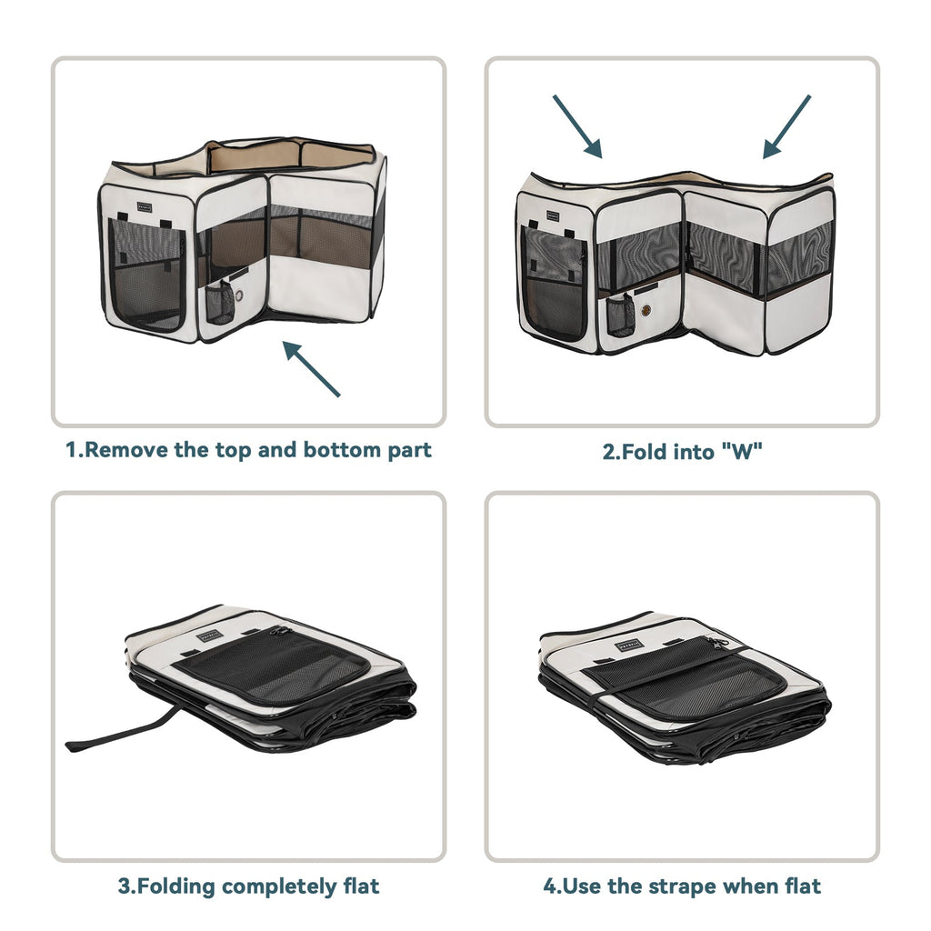 PETSFIT Dog Playpen for Small Medium Dogs