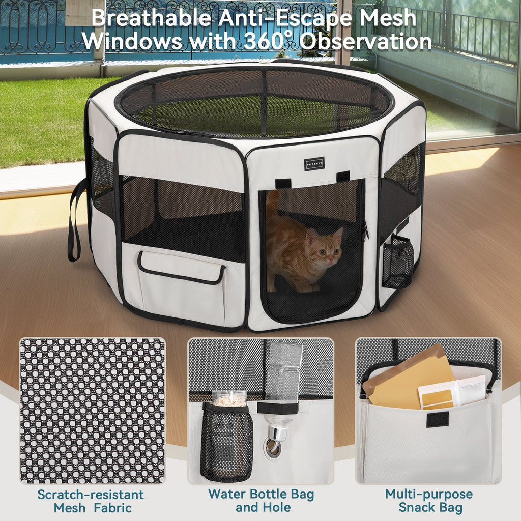 PETSFIT Dog Playpen for Small Medium Dogs