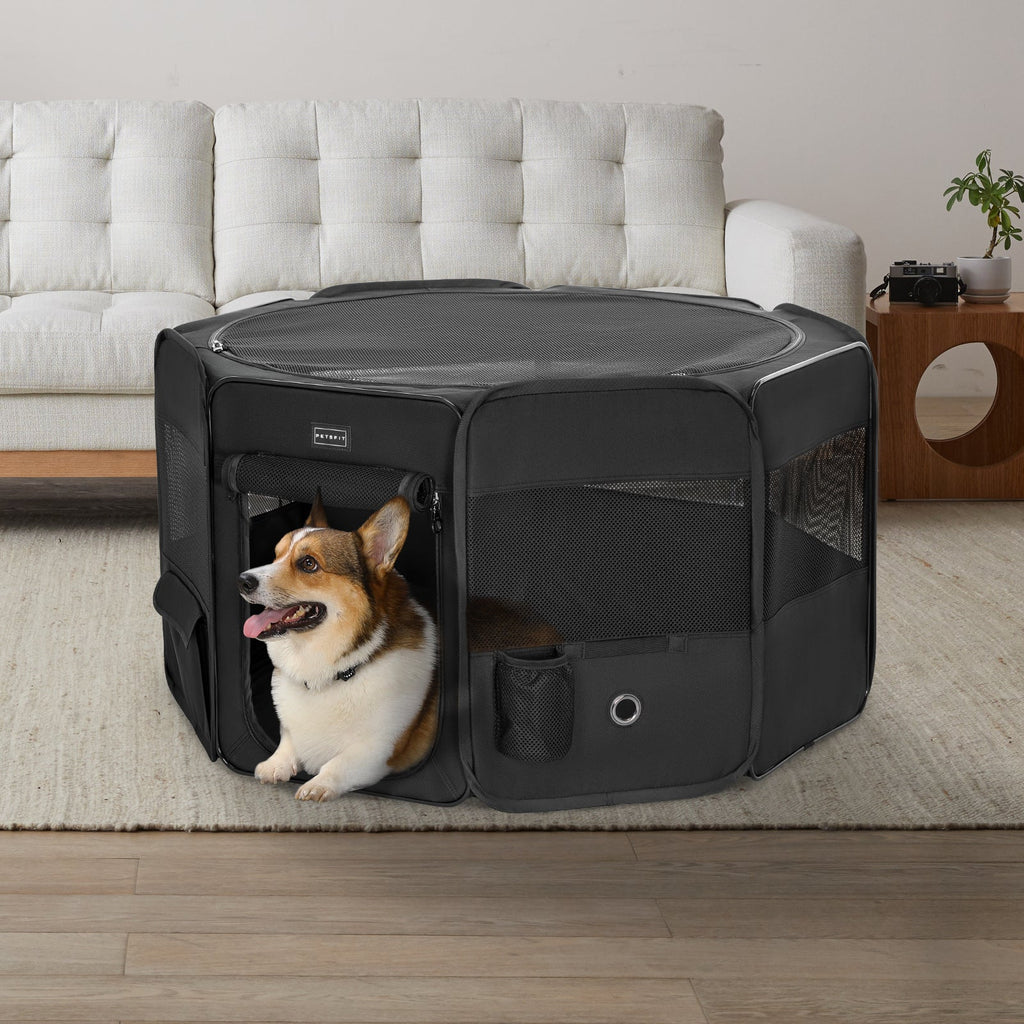 PETSFIT Dog Playpen for Small Medium Dogs