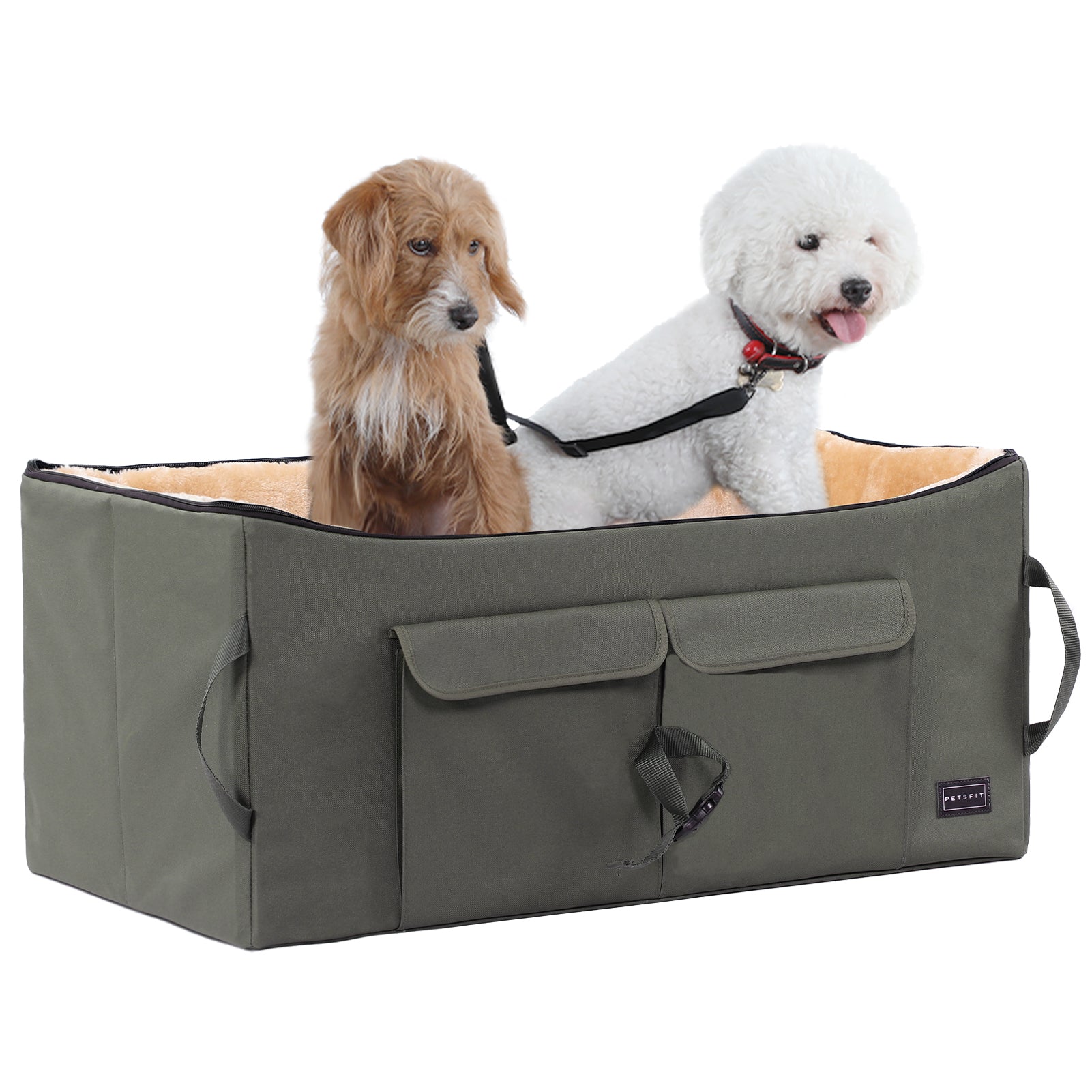 PETSFIT Dog Booster Seat for Medium Dog or 2 Small Dogs or Large Dog up to 55 lb