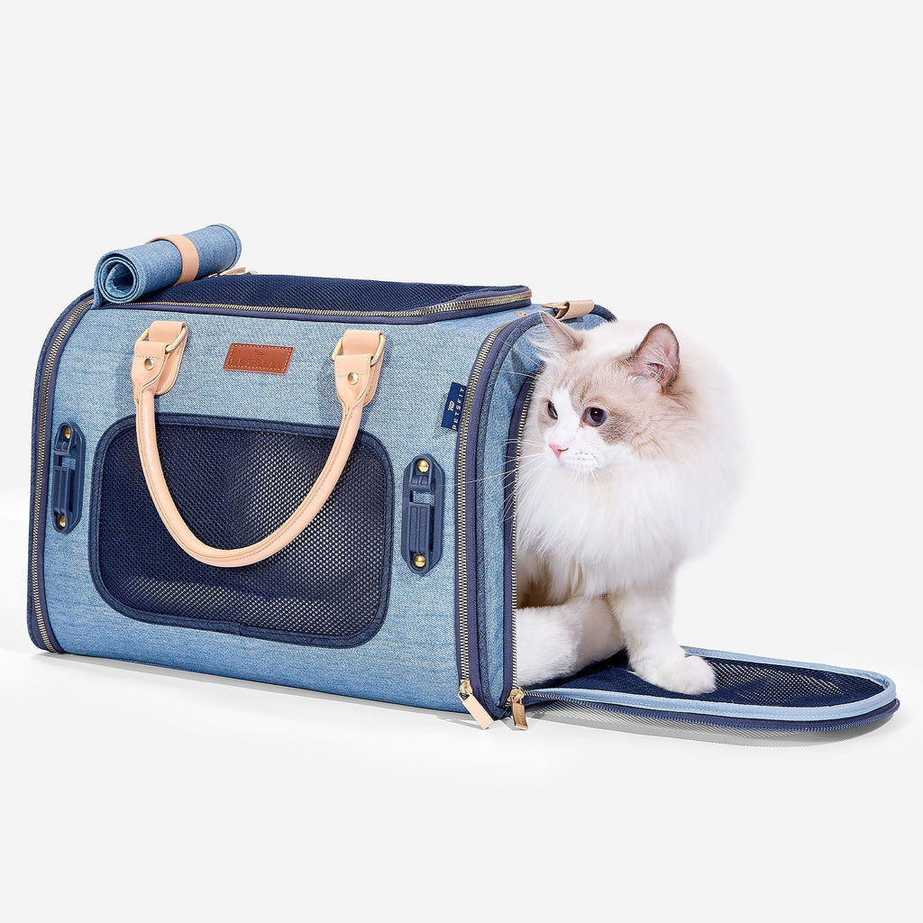 PETSFIT Vira Blazer Denim Style Pet Carrier Bag