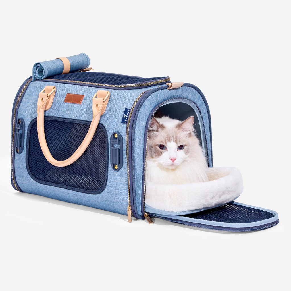 PETSFIT Vira Blazer Denim Style Pet Carrier Bag