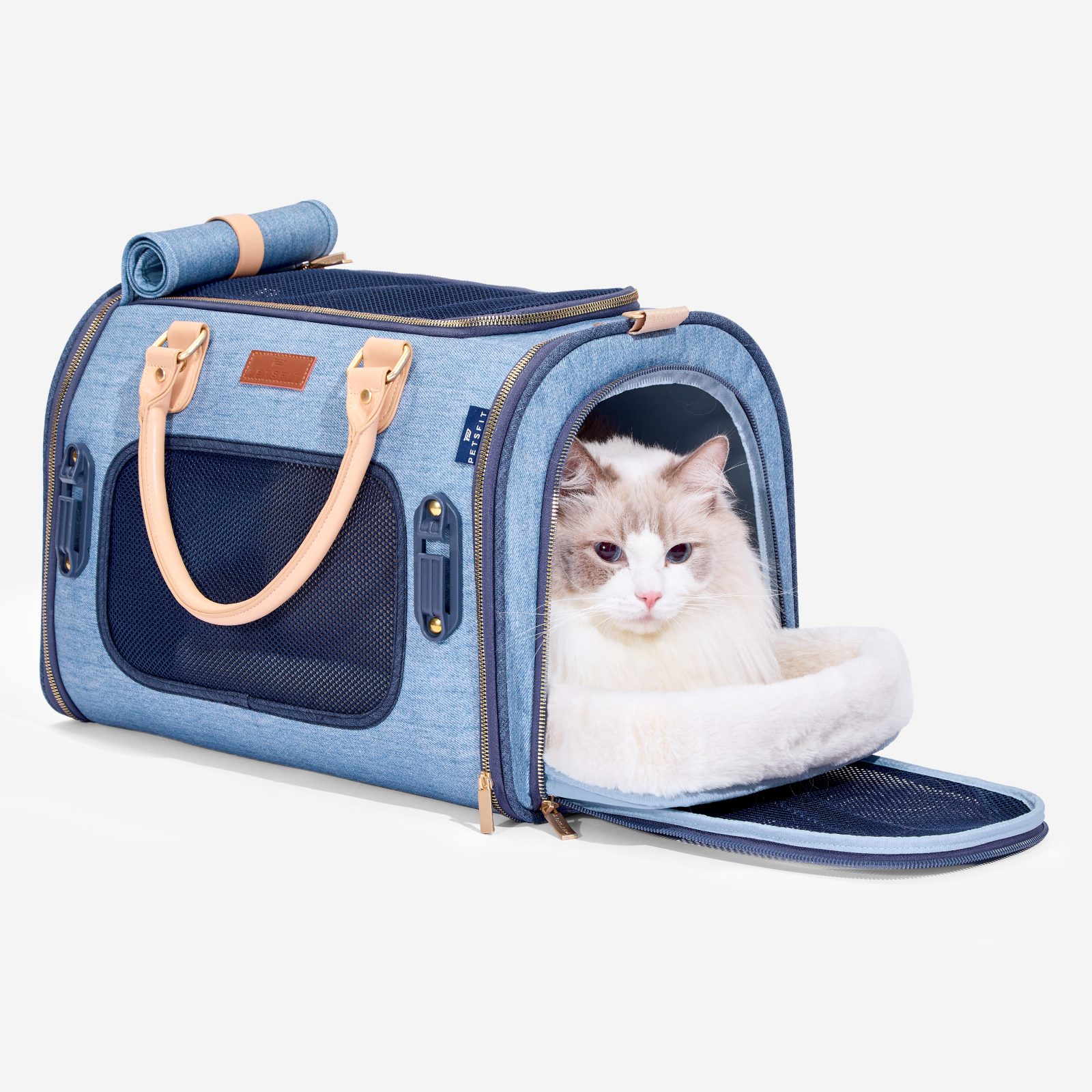 PETSFIT Vira Blazer Denim Style Pet Carrier Bag