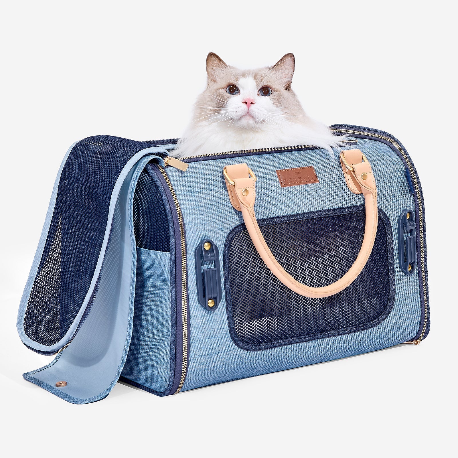 PETSFIT Vira Blazer Denim Style Pet Carrier Bag
