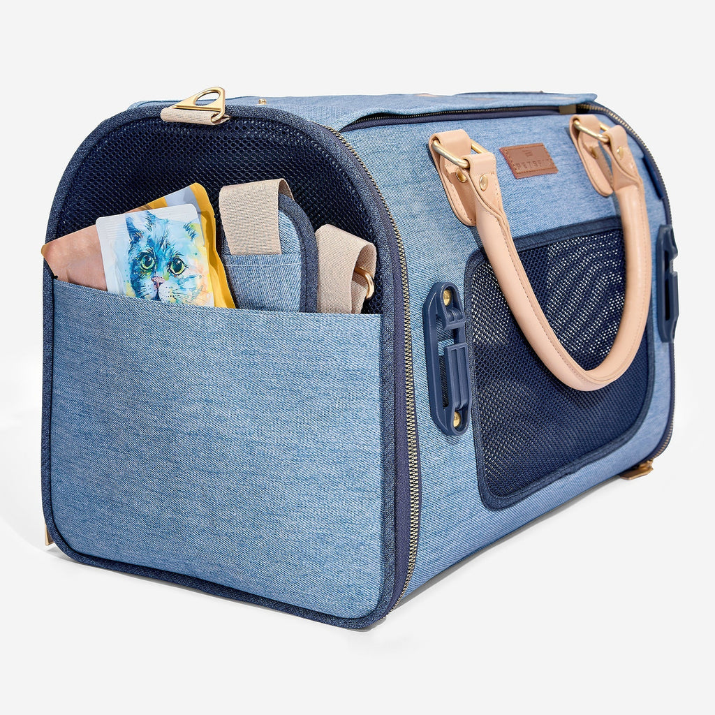 PETSFIT Vira Blazer Denim Style Pet Carrier Bag