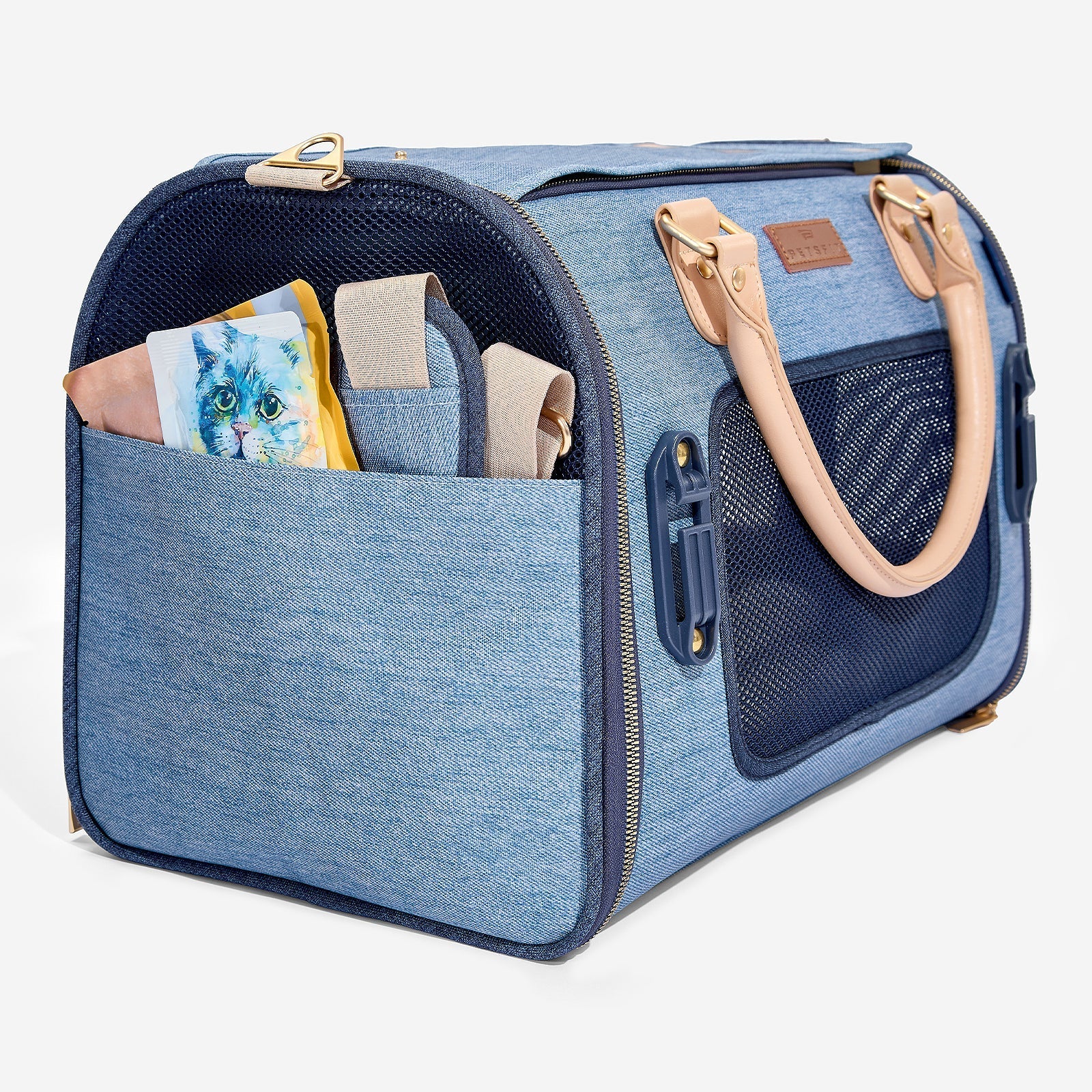 PETSFIT Vira Blazer Denim Style Pet Carrier Bag