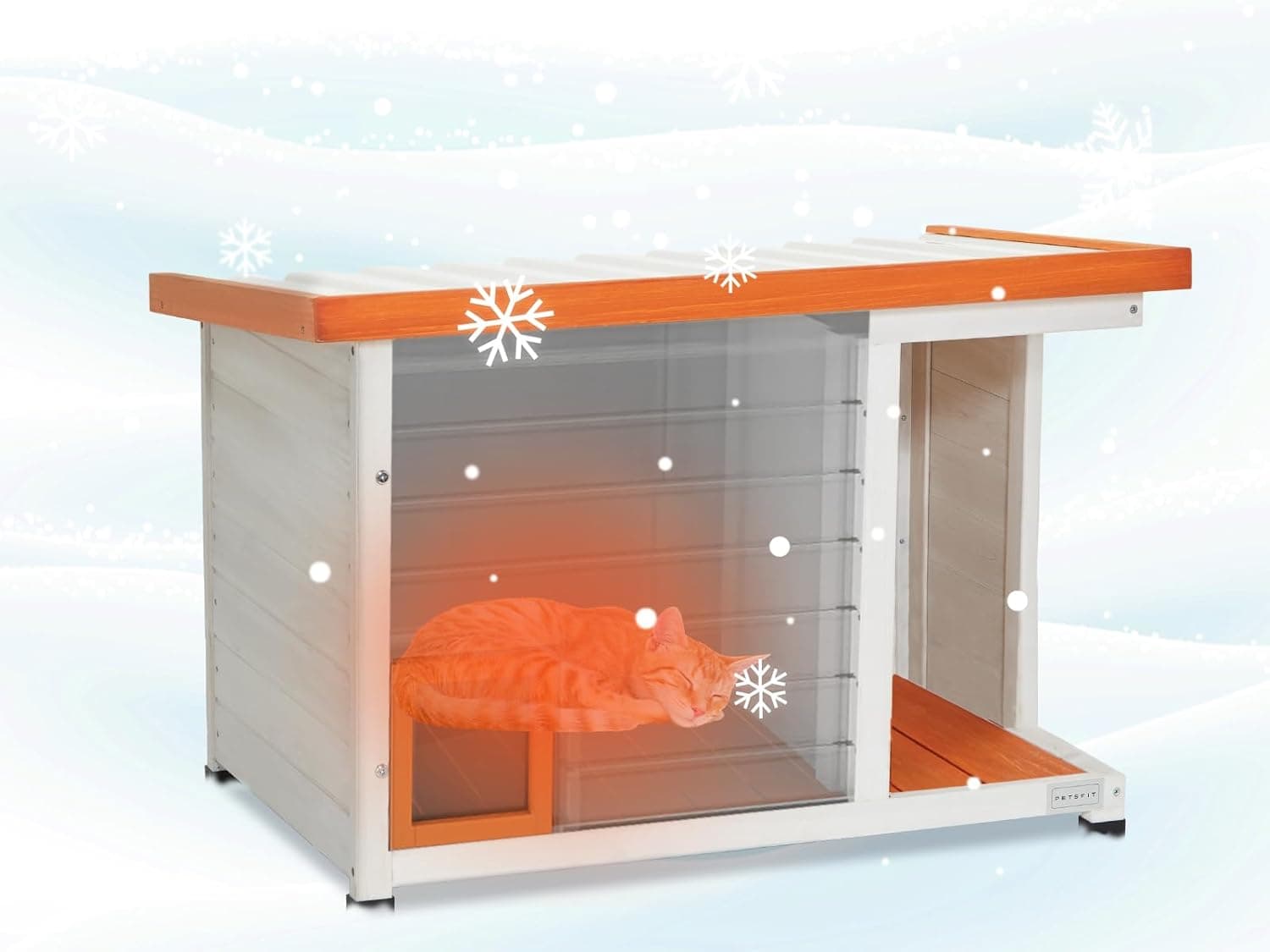 PETSFIT Heated Cat House Outdoor [Only available in the USA]