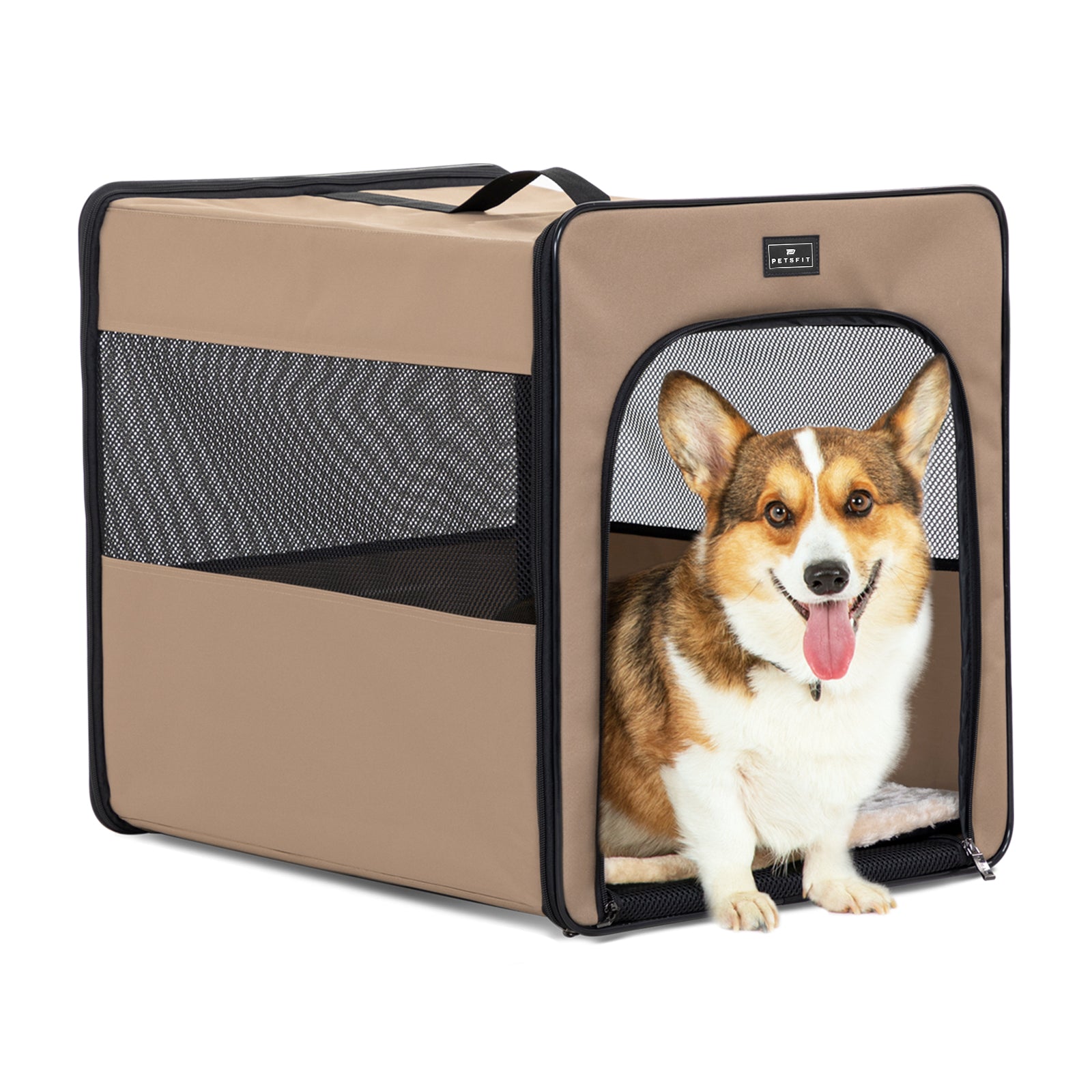PETSFIT Dog Crate For Travel Collapsible Dog Crate