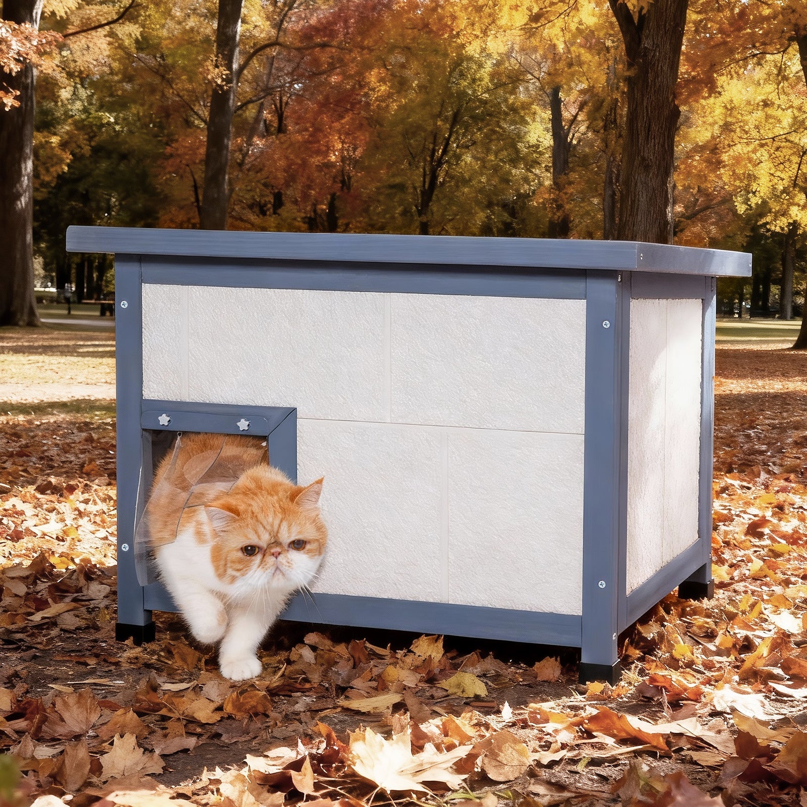 PETSFIT Large Catio Outdoor Cat Enclosure Weatherproof & Waterproof Outside Cat House