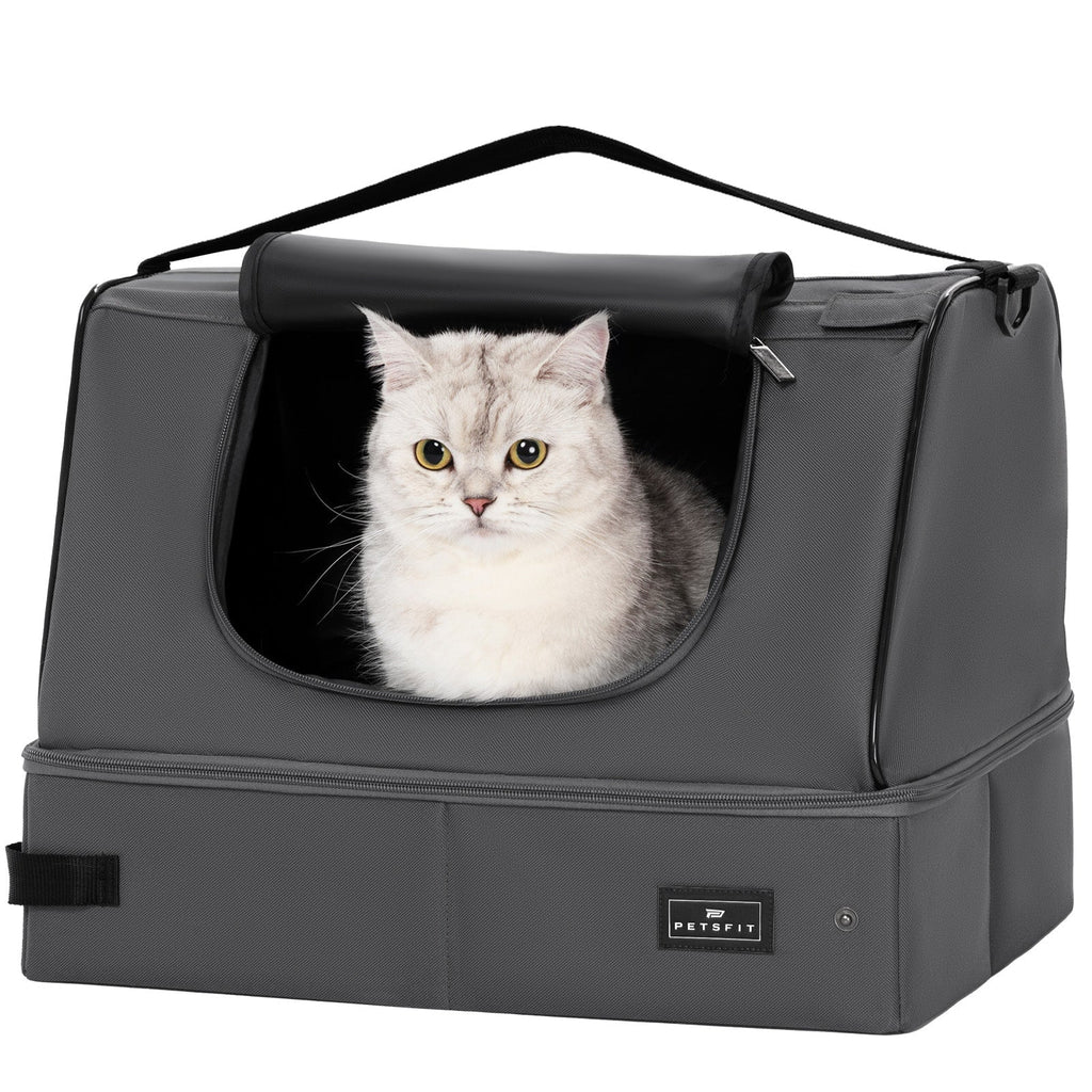 PETSFIT Upgrade Portable Travel Cat Litter Box