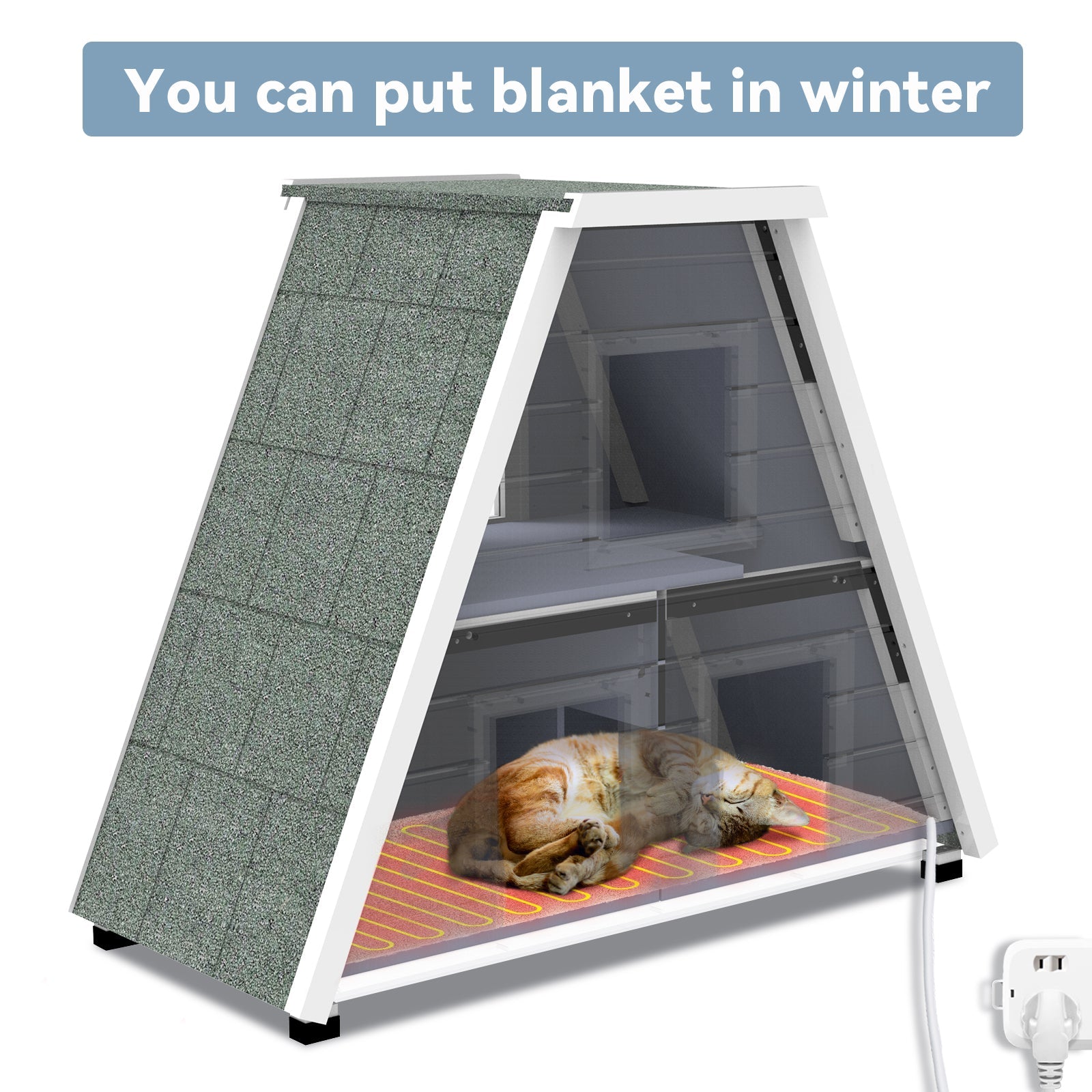 PETSFIT Outside Feral Cat House with Escape Door