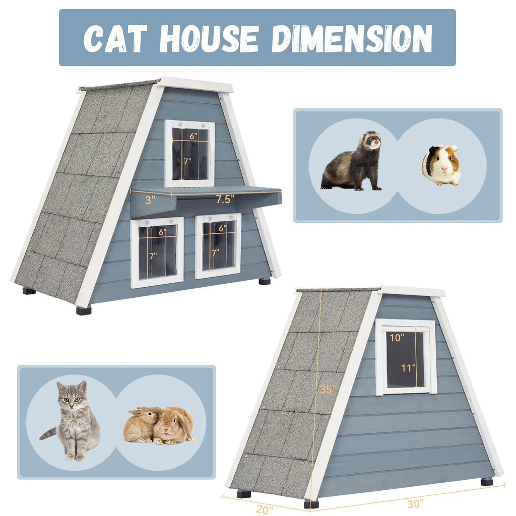 PETSFIT Outside Feral Cat House with Escape Door