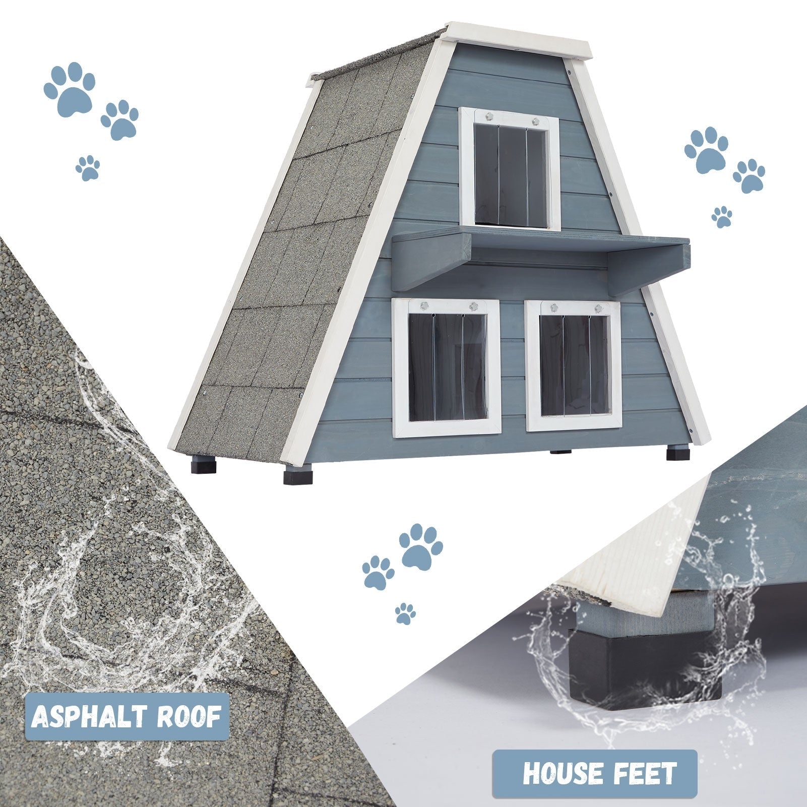 PETSFIT Outside Feral Cat House with Escape Door