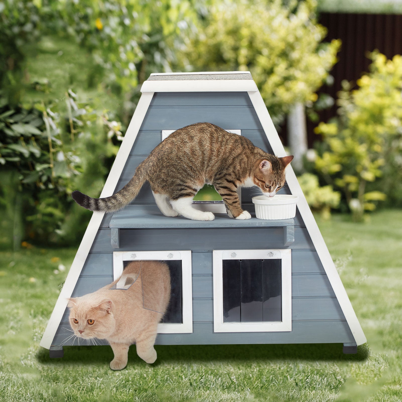 PETSFIT Outside Feral Cat House with Escape Door