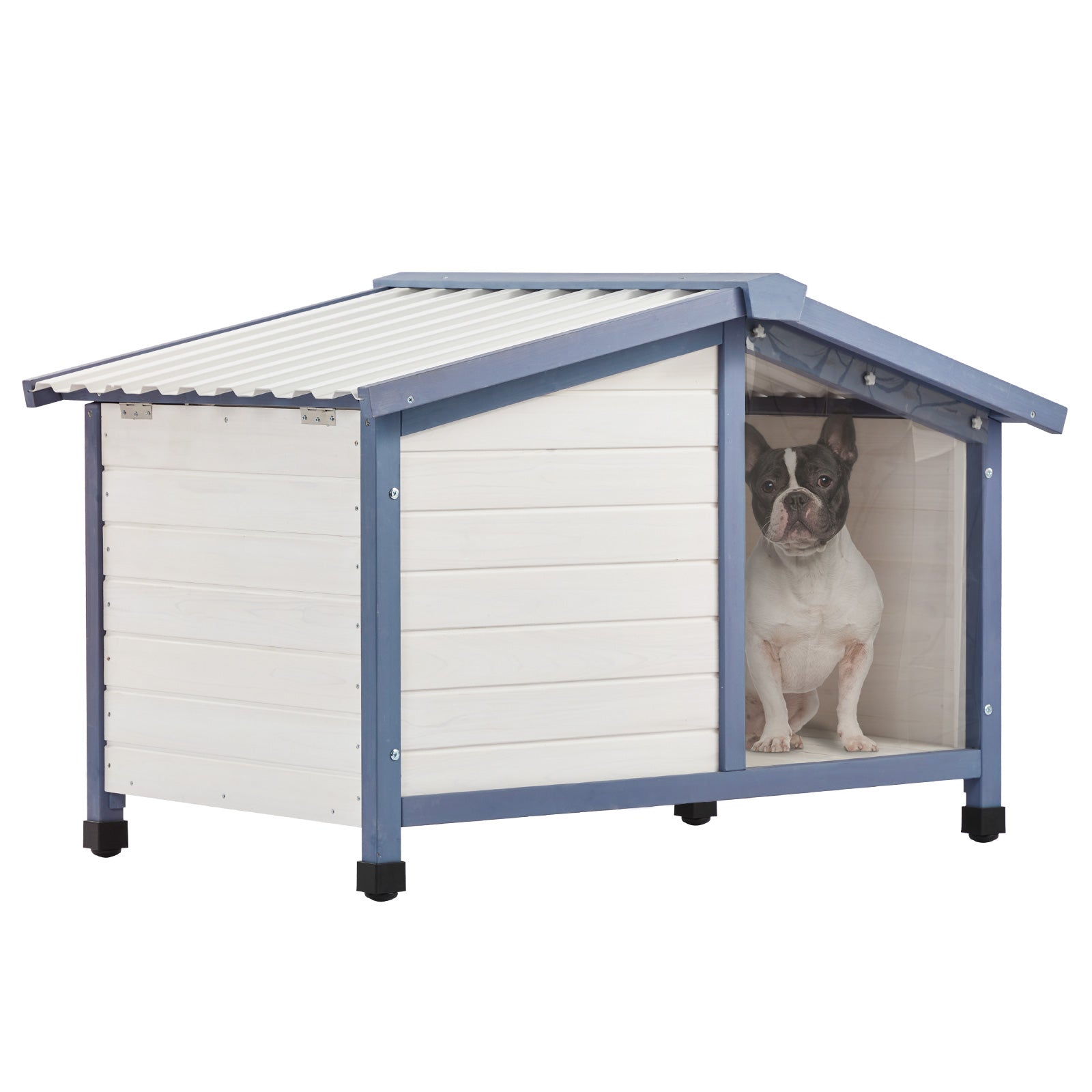 PETSFIT Waterproof PVC Outdoor Dog House for Small and Large Dogs