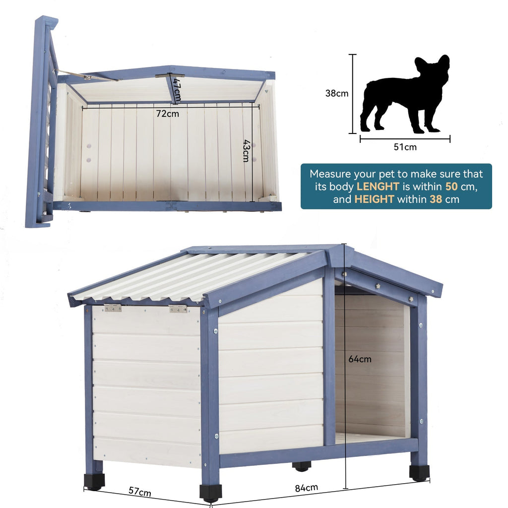 PETSFIT Waterproof PVC Outdoor Dog House for Small and Large Dogs