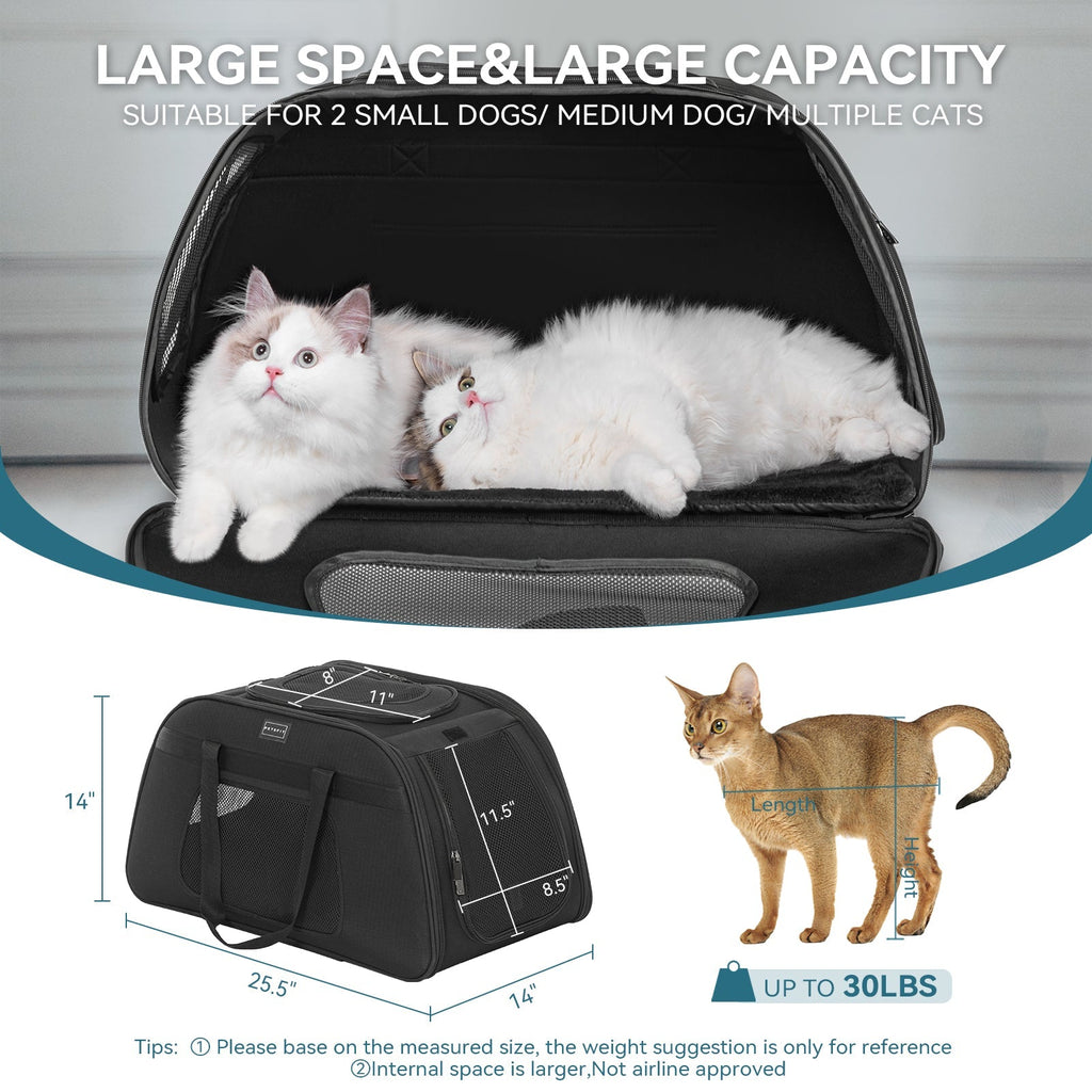 PETSFIT Airline Pet Carrier With Wheels