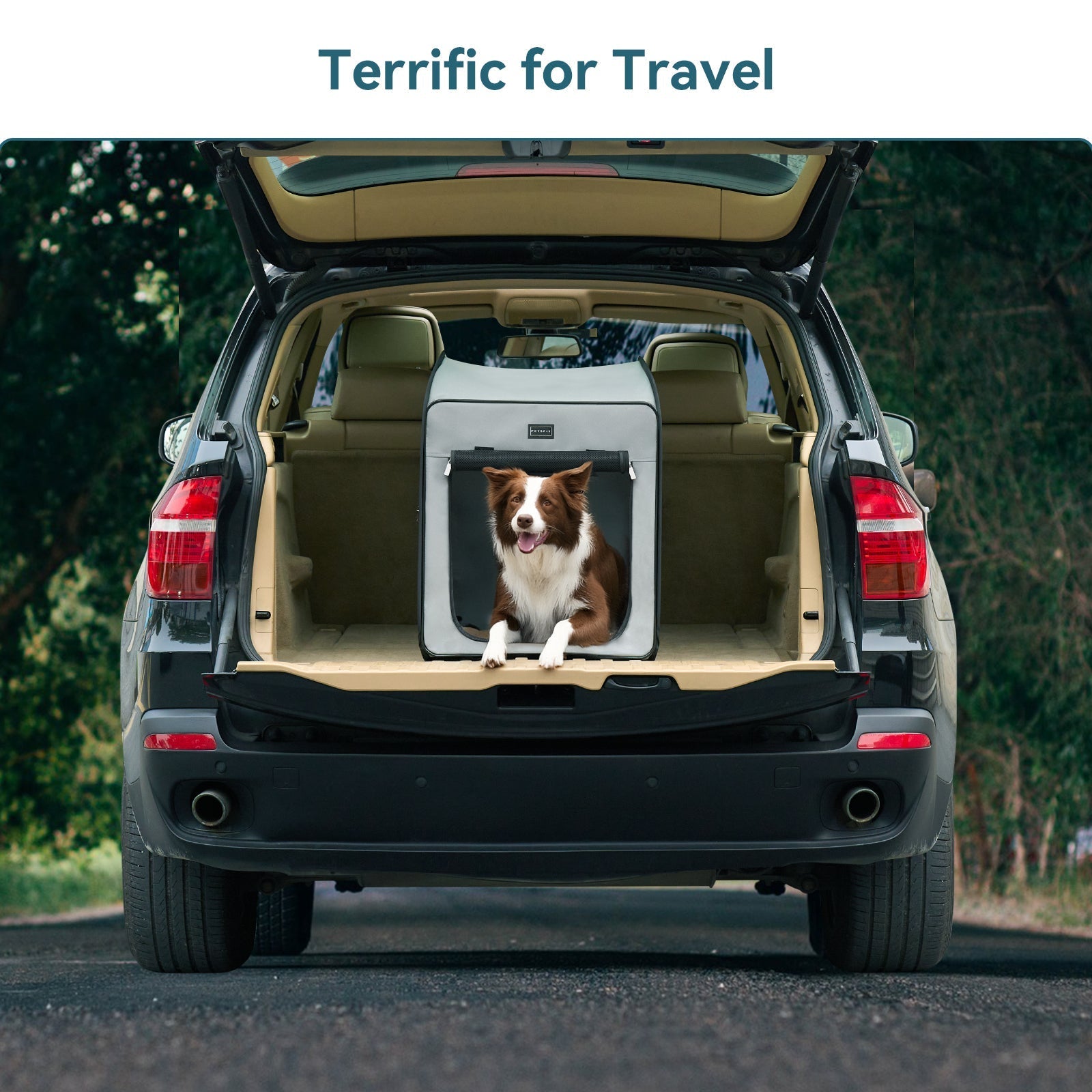 PETSFIT Portable Dog Crate Pop Up Collapsible Crate