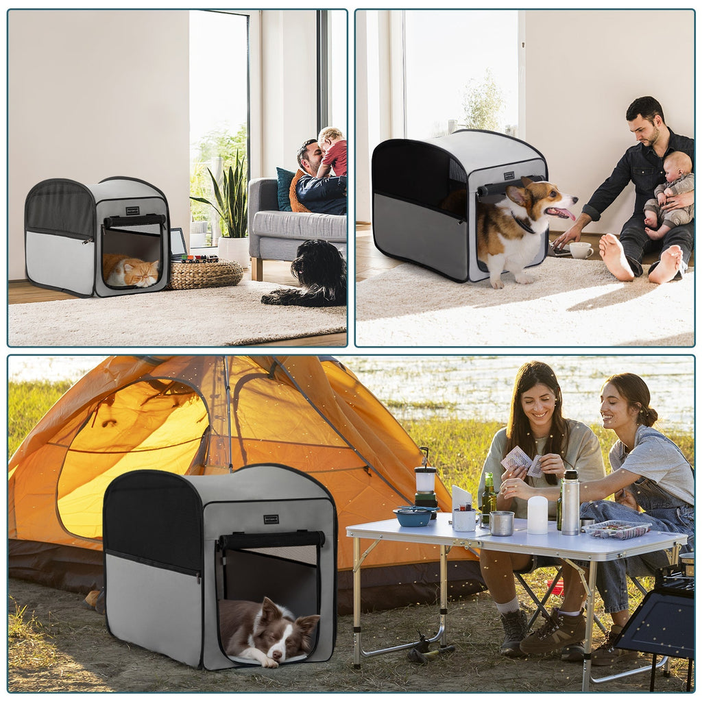 PETSFIT Portable Dog Crate Pop Up Collapsible Crate