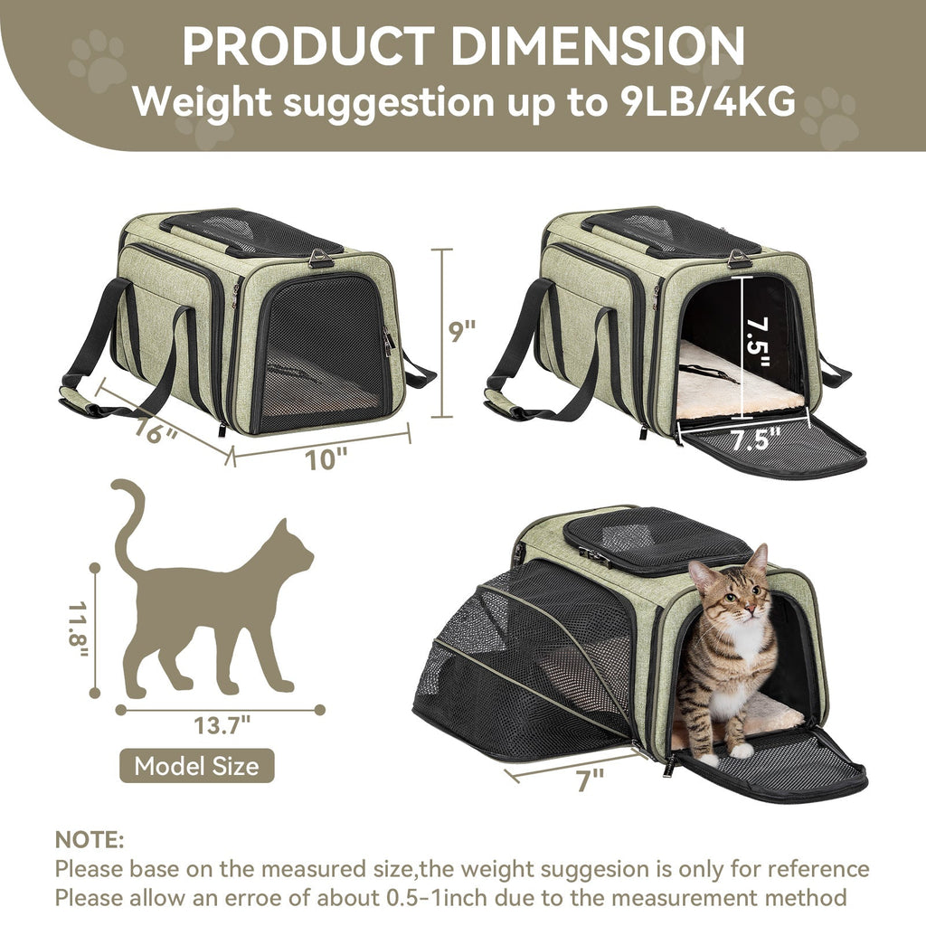 PETSFIT Cat Carrier Dog Carrier Expandable