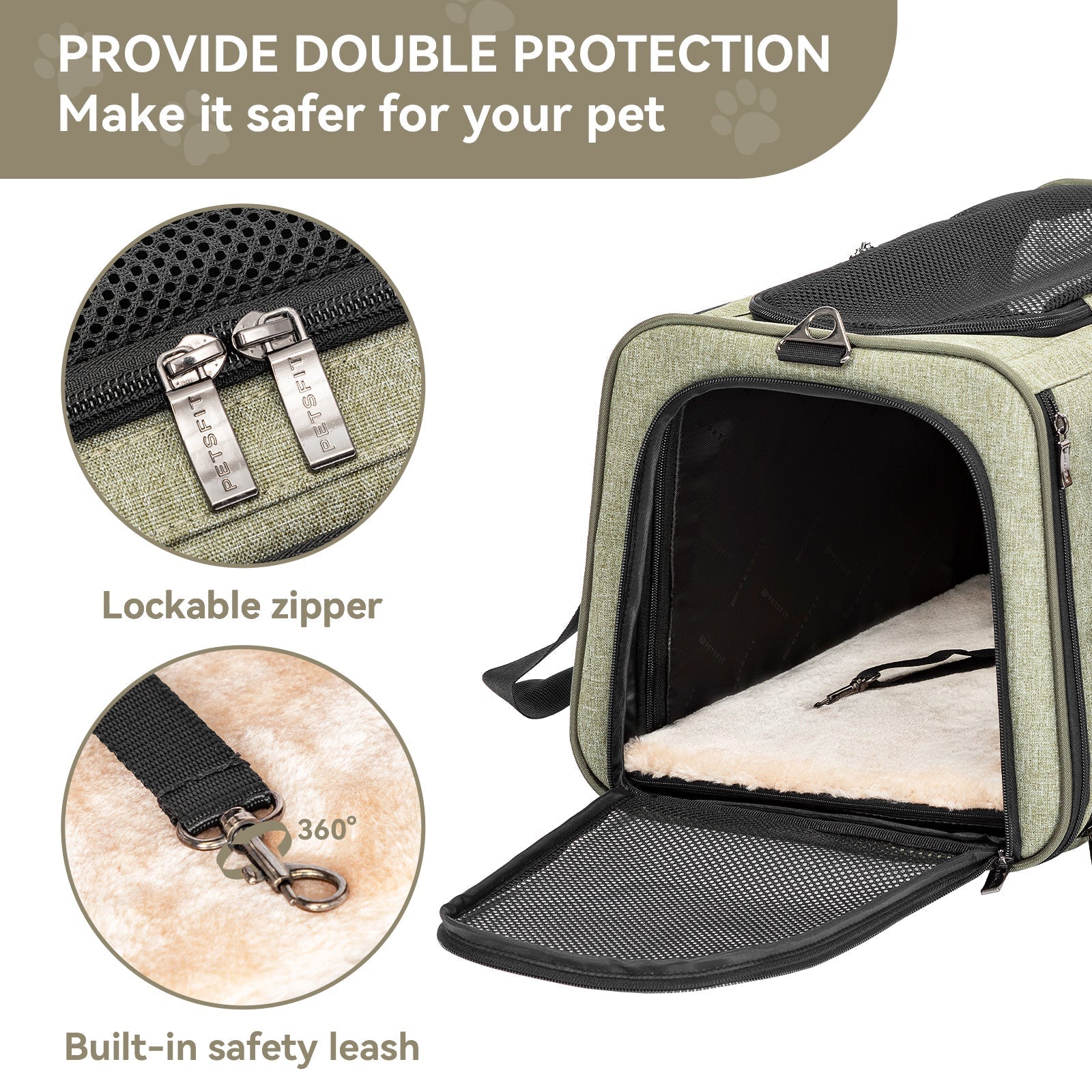 PETSFIT Cat Carrier Dog Carrier Expandable