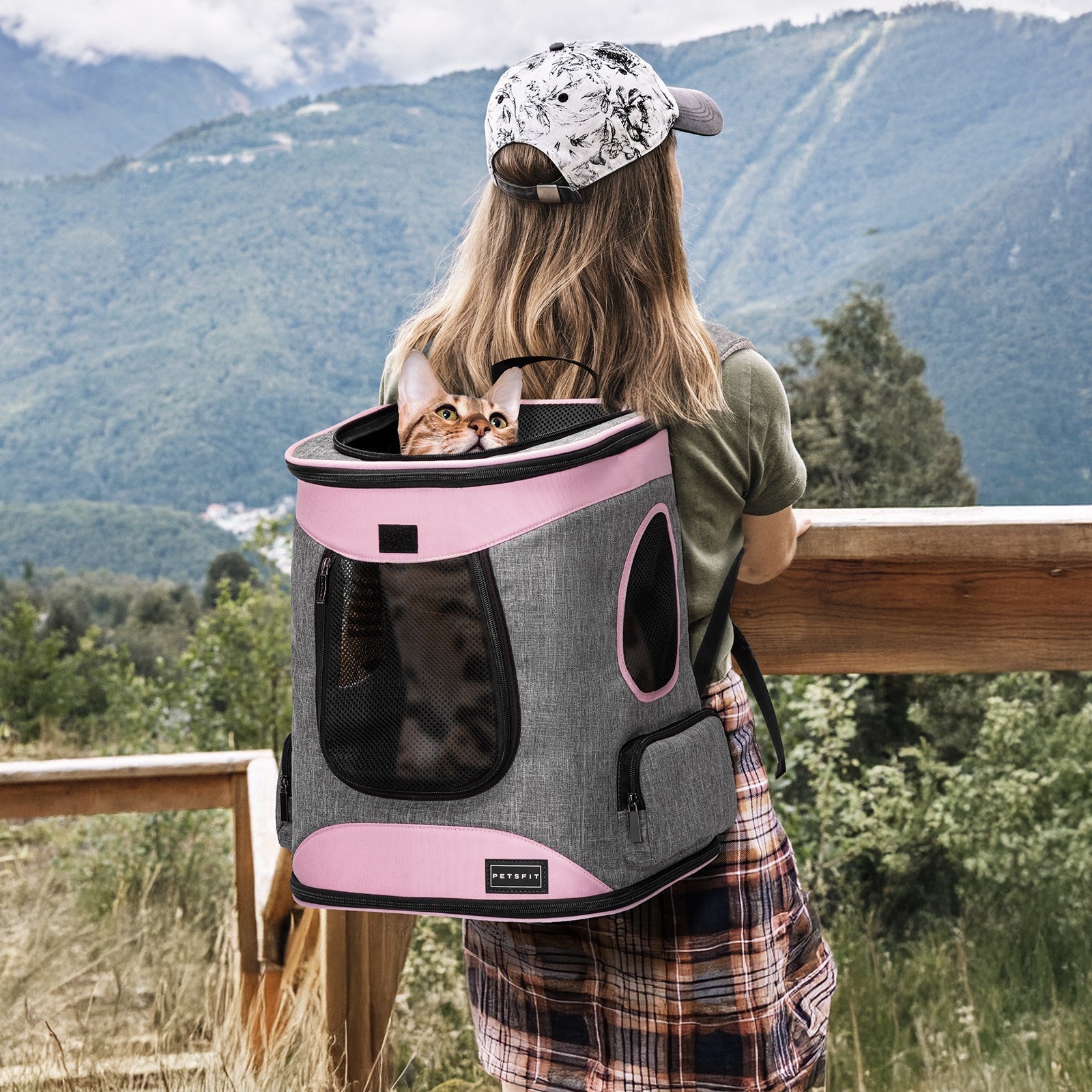 PETSFIT Soft Pet Backpack Carrier for Hiking