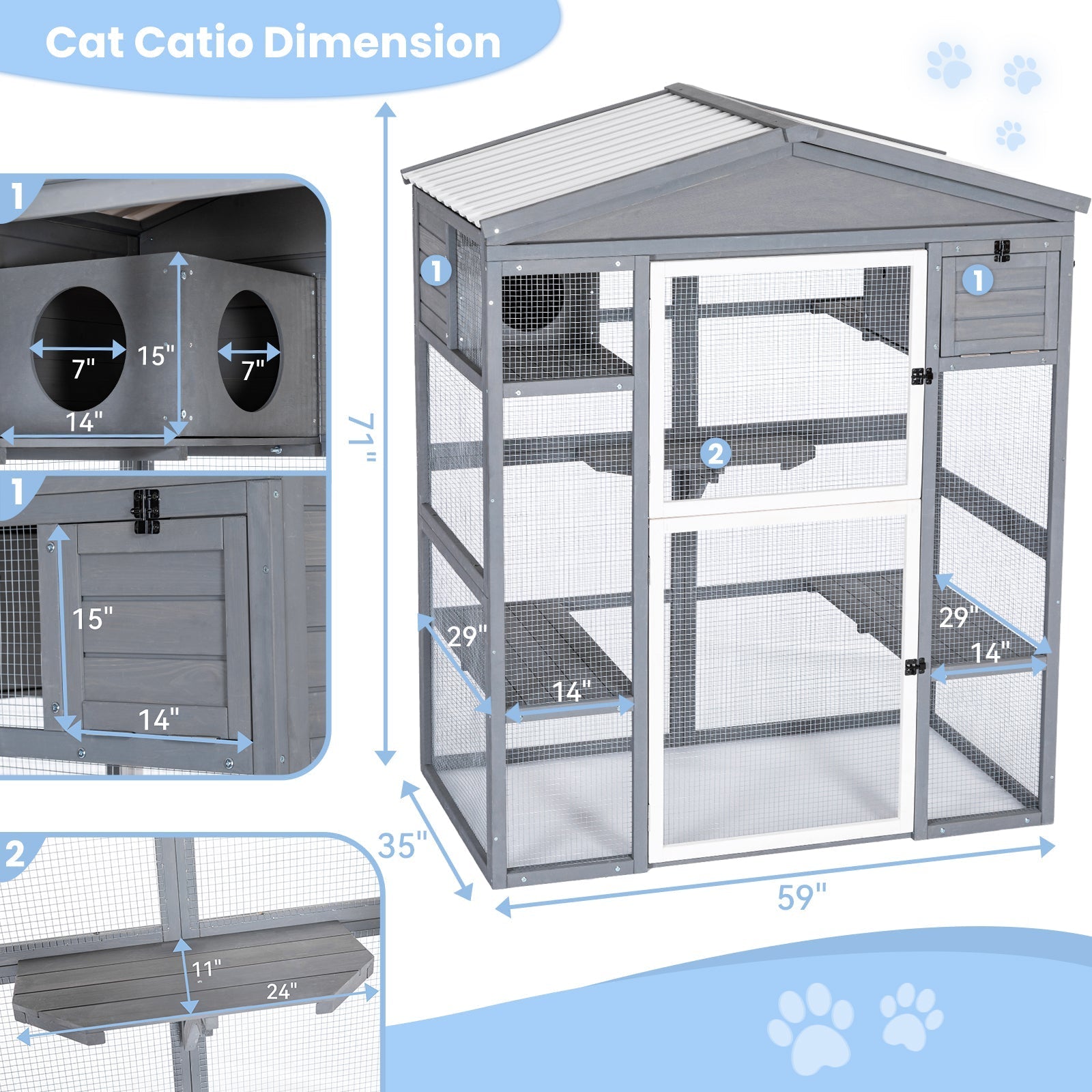 PETSFIT Cat Enclosure Catio Outdoor